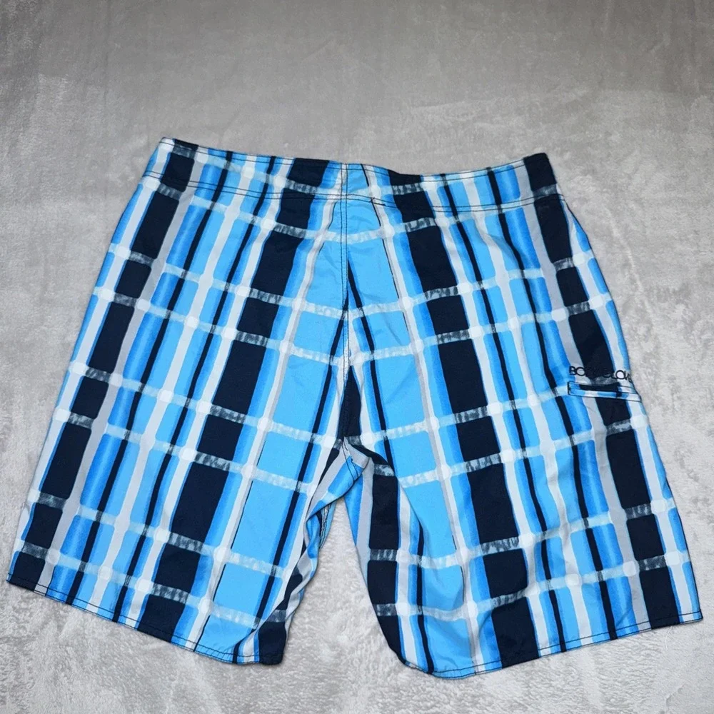Body Glove Swim Navy Blue Board/Swim Shorts Men's Large 38‎ Geometric
